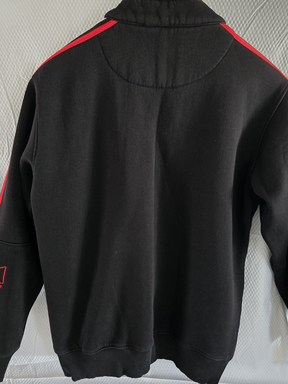 Adidas Black Track Jacket with Blue & Red Stripe Detailing - Picture 13 of 14